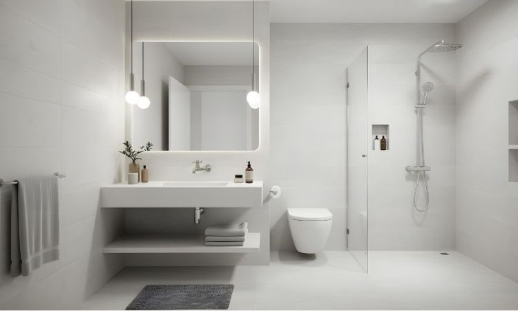 Tendenze bagno 2026 con doccia walk-in